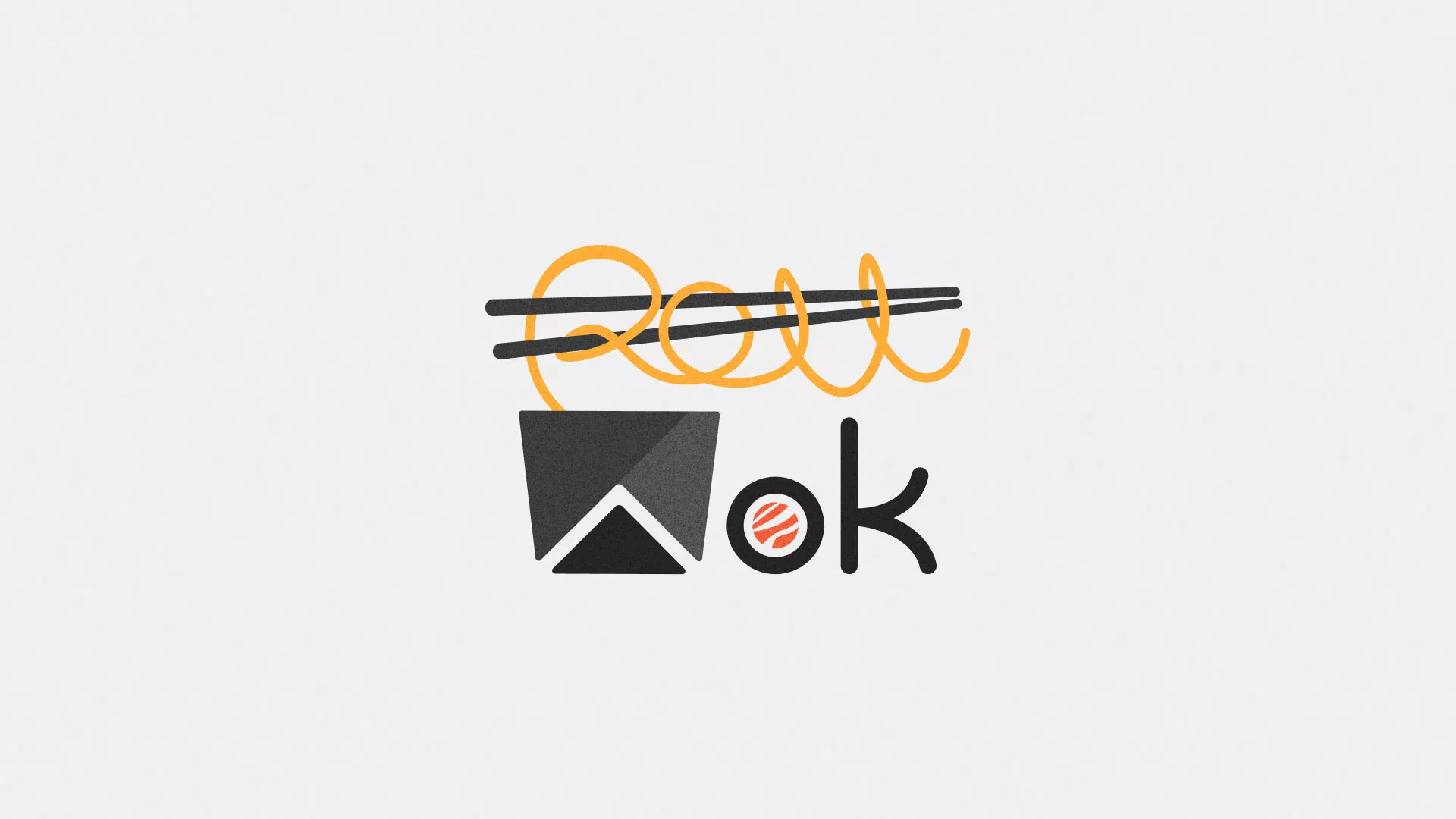 Разработка логотипа суши-бара «Roll Wok Club» в Ясном